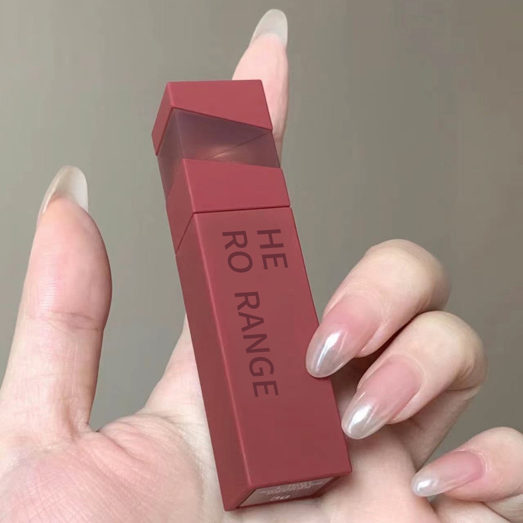 Son Môi Màu Lì Tự Nhiên Chống Thấm Nước Làm Trắng Da Thiết Kế Vỏ Đỏ