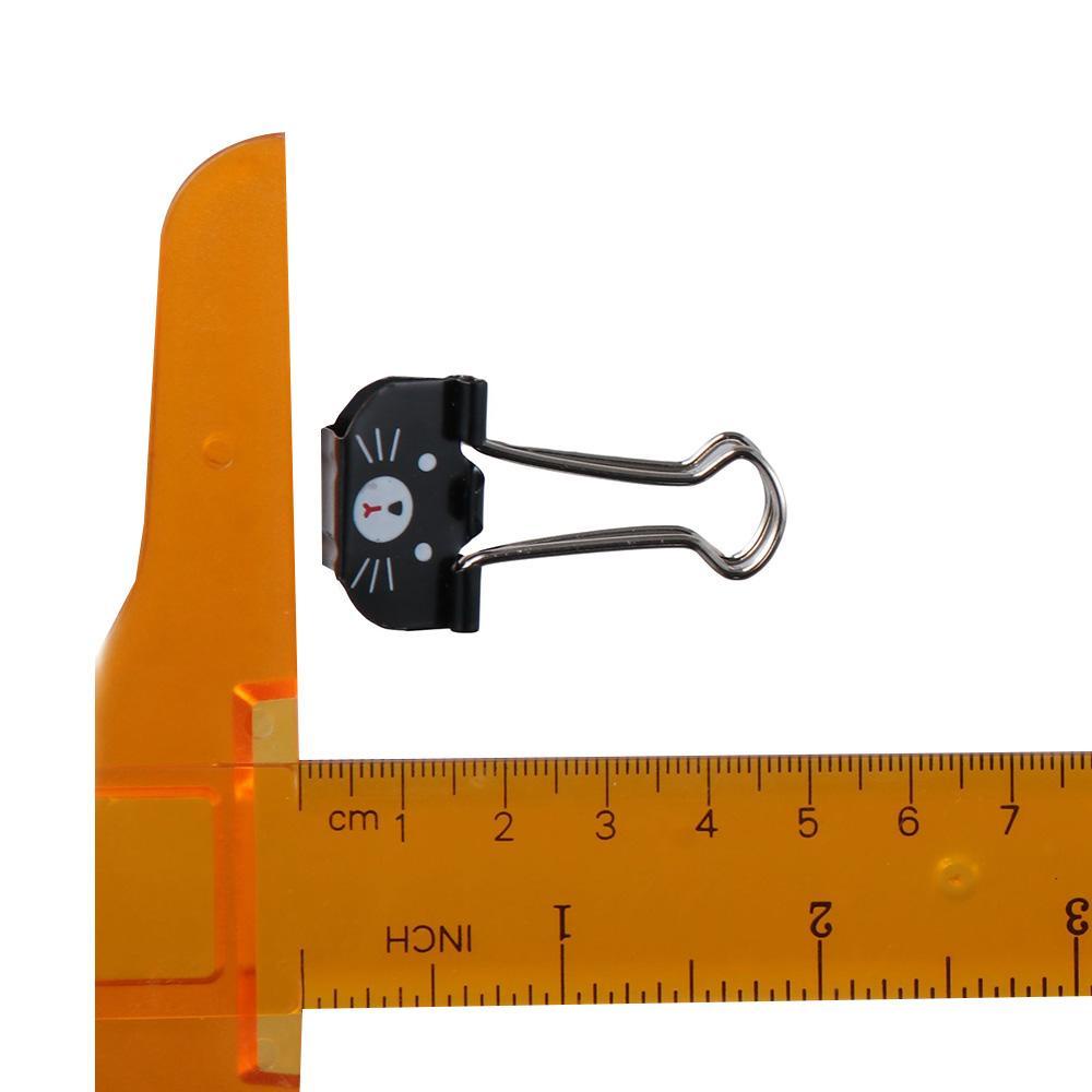 CHOOKEY Set 12 Kẹp Giấy Bằng Kim Loại Màu Đen Hình Mèo