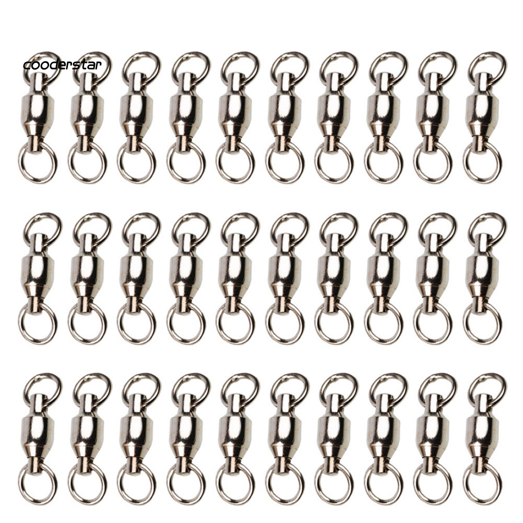 Set 30 Móc Nối Xoay Câu Cá Bằng Thép Không Gỉ Đơn Giản