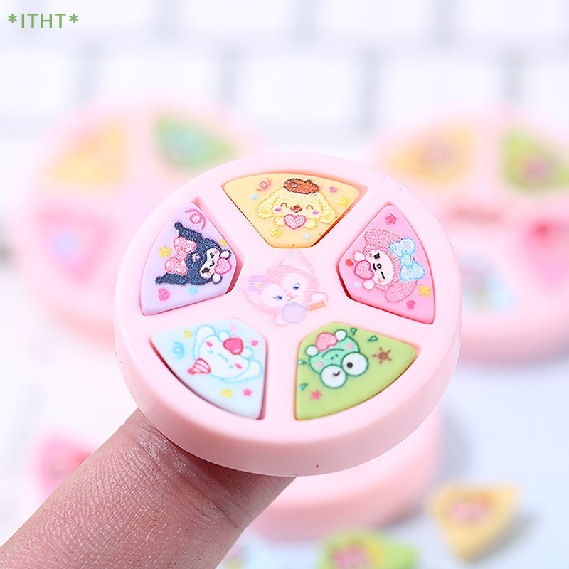 Bộ 1 / 5 Cục Tẩy Trang Điện Thoại Hình Nhân Vật Hoạt Hình Sanrios Hellokitty DIY Mới
