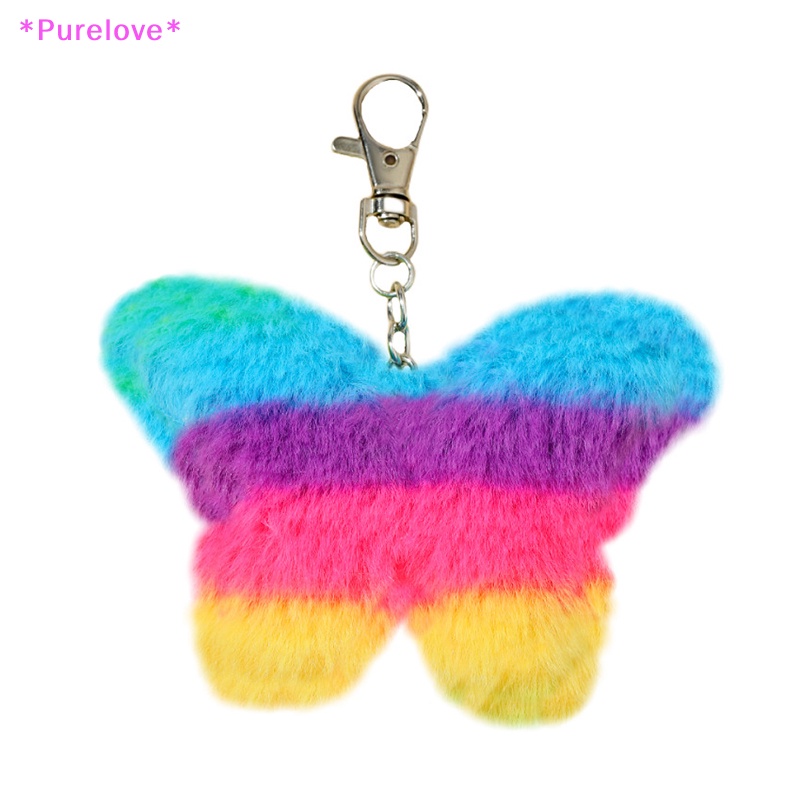 Móc Khóa Thỏ Bông Handmade Họa Tiết Sọc Nhiều Màu Sắc Dành Cho Nữ Mới