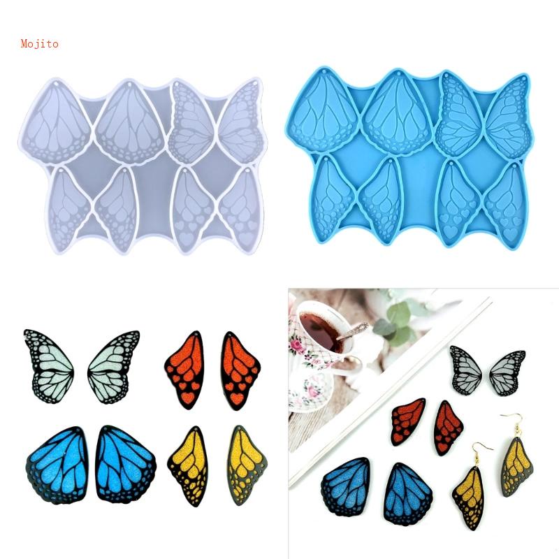 Khuôn Silicone Làm Bông Tai / Móc Khóa Hình Bươm Bướm DIY