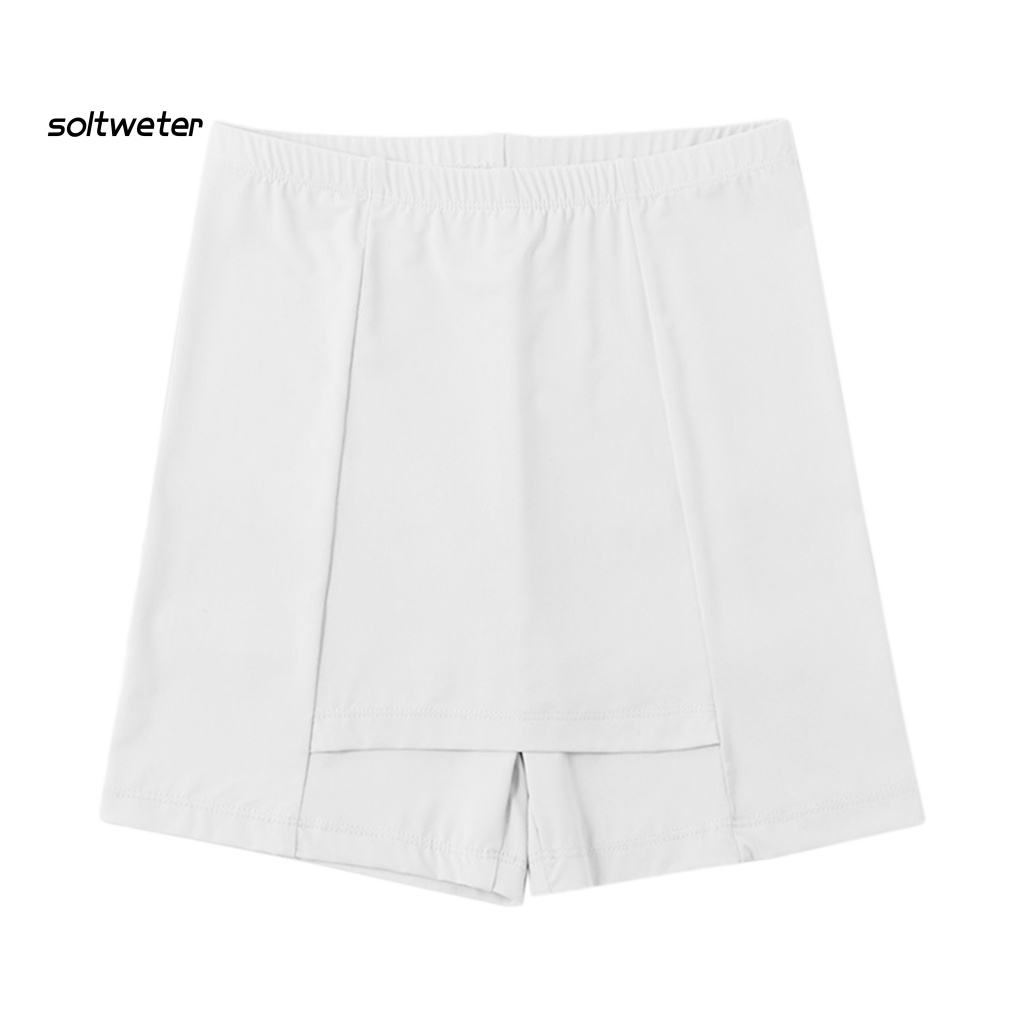 Quần Short Lưng Cao Co Giãn Hai Lớp Giúp Định Hình Eo An Toàn Cho Nữ