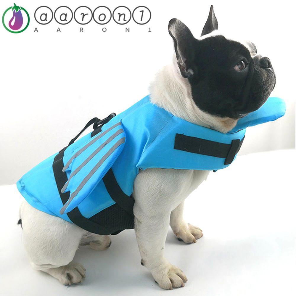 AARON1 Áo Phao Cứu Sinh Kẻ Sọc Phản Quang Có Tay Cầm Dành Cho Chó Đi Biển