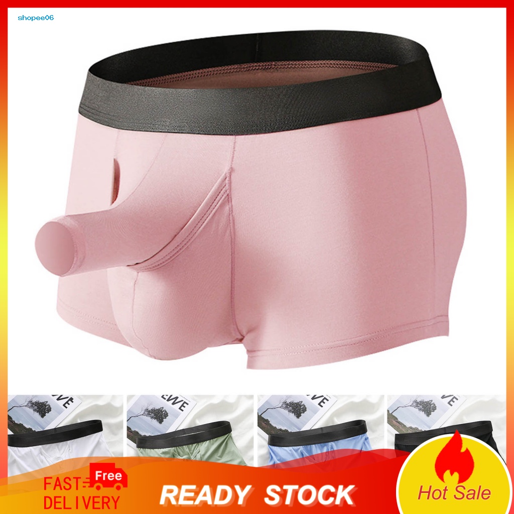 Quần Lót Chữ U Lồi Co Giãn Ghép Màu Sắc Đơn Giản Cho Nam