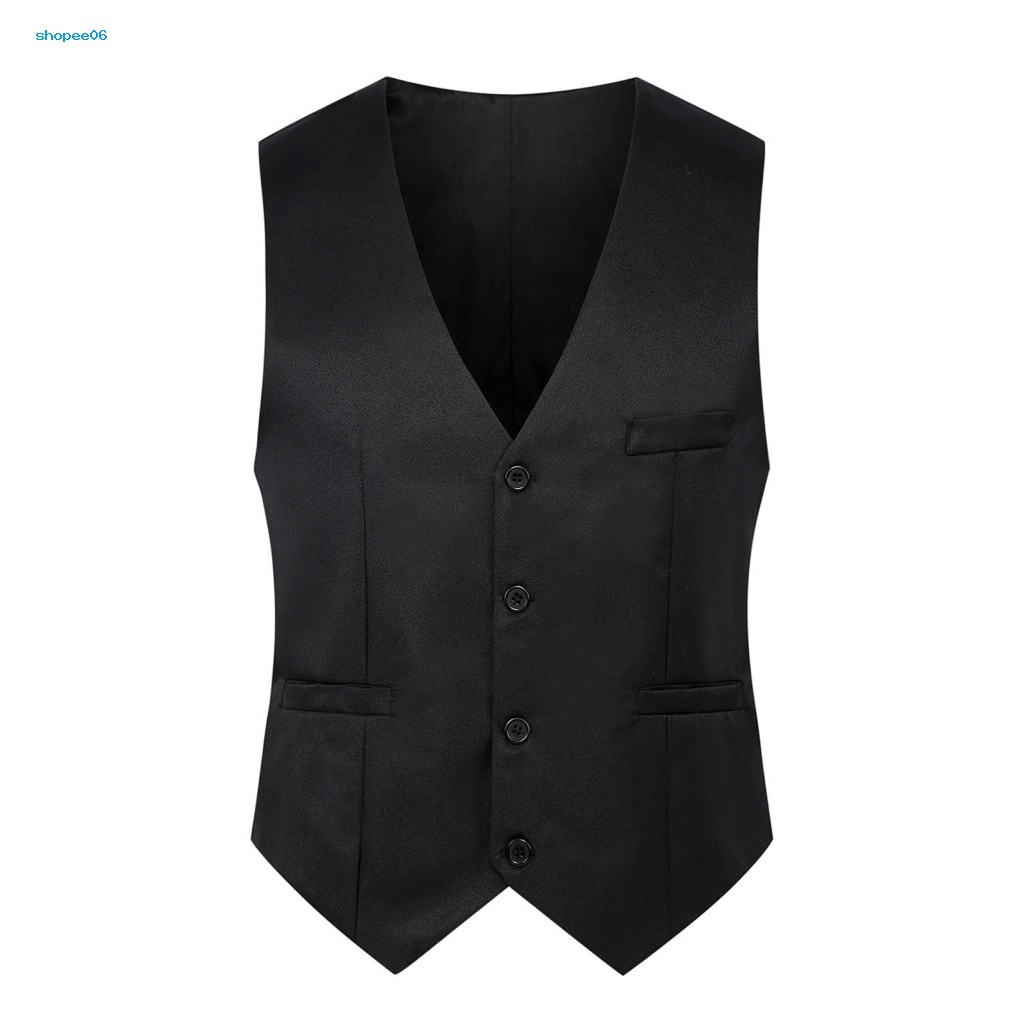 Áo Ghi Lê Cổ Chữ V Màu Trơn Cài Một Hàng Khuy Thời Trang Mùa Xuân Cho Nam