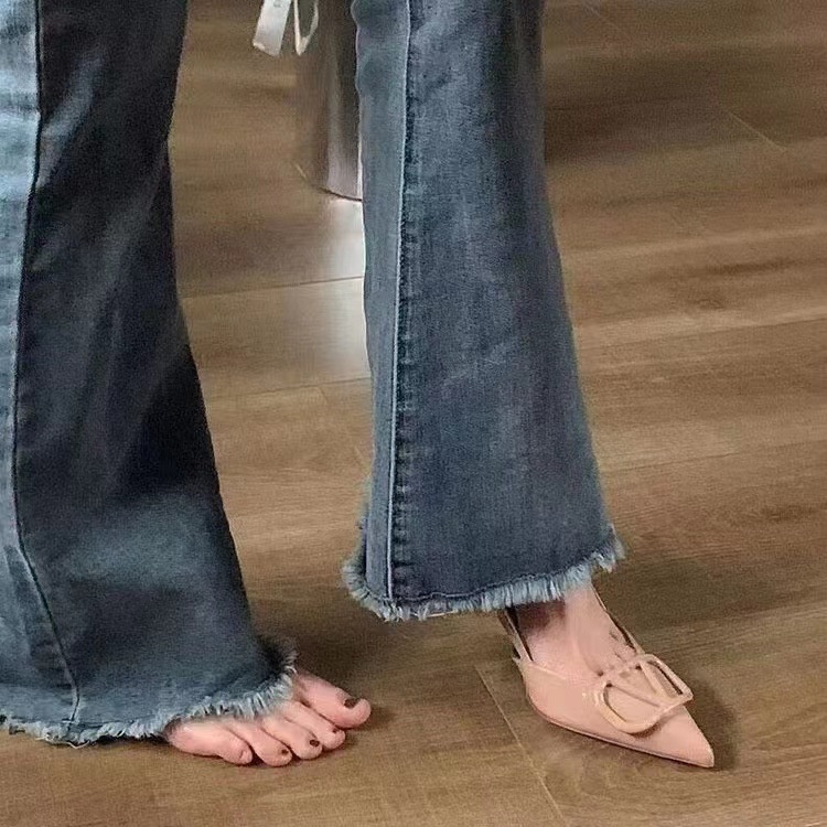 Sandal Cao Gót Mũi Nhọn Thiết Kế Mới Thời Trang 2023 Dành Cho Nữ