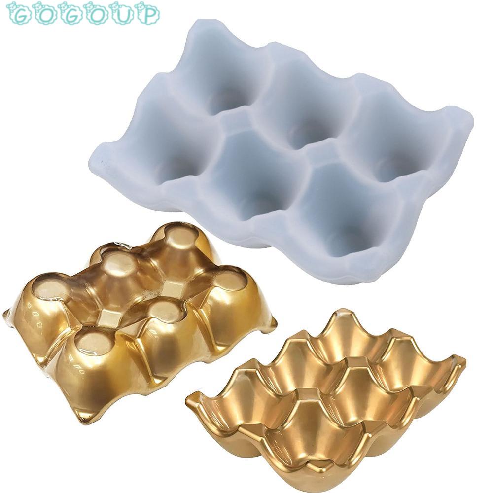 GOGOUP Giá Đỡ Trứng Bằng Đất Sét 6 Lỗ Tiện Dụng