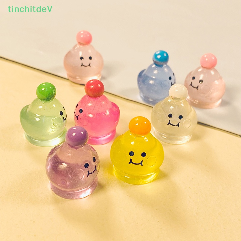 [TinchitdeV] Bộ 5 Đồ Trang Trí Xe Hơi Mini Bằng Nhựa Resin Màu Kẹo Phát Sáng Dễ Thương