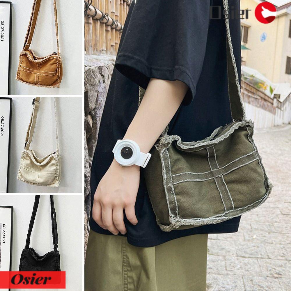 OSIER1 Túi Đeo Chéo Vải Bố Thiết Kế Nhỏ Nhắn Thời Trang Dành Cho Nữ