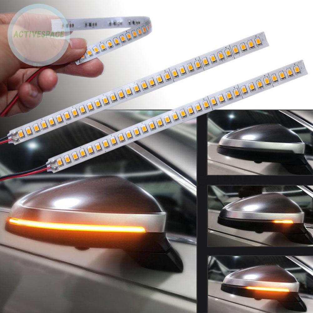⚡READYSTOCK⚡Quality White + Yellow LED Flowing TurnSignal Lamp Car Rearview Mirror Indicator