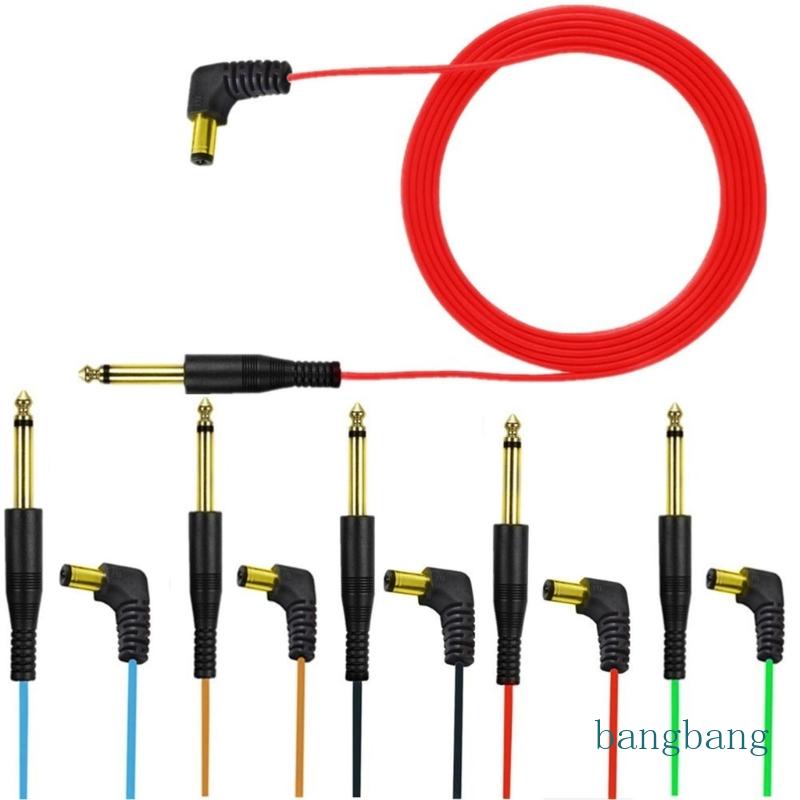 Dây Cáp Kẹp Máy Xăm Góc Phải 90 Độ Chuyển Đổi 6 35mm Sang DC 5 5mm x 2 1mm 1 8M