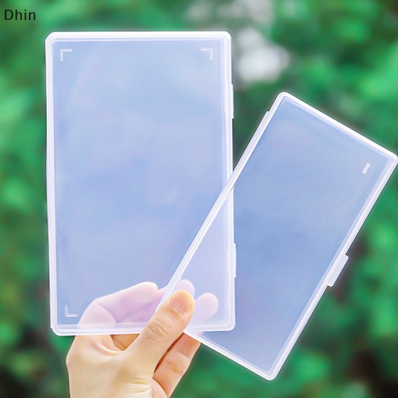 [Dhin] 1Pc Portable Waterproof Tape Stickers Storage Box Durable Plastic Transparent Desktop Stationery Organizer School Office Accessories COD