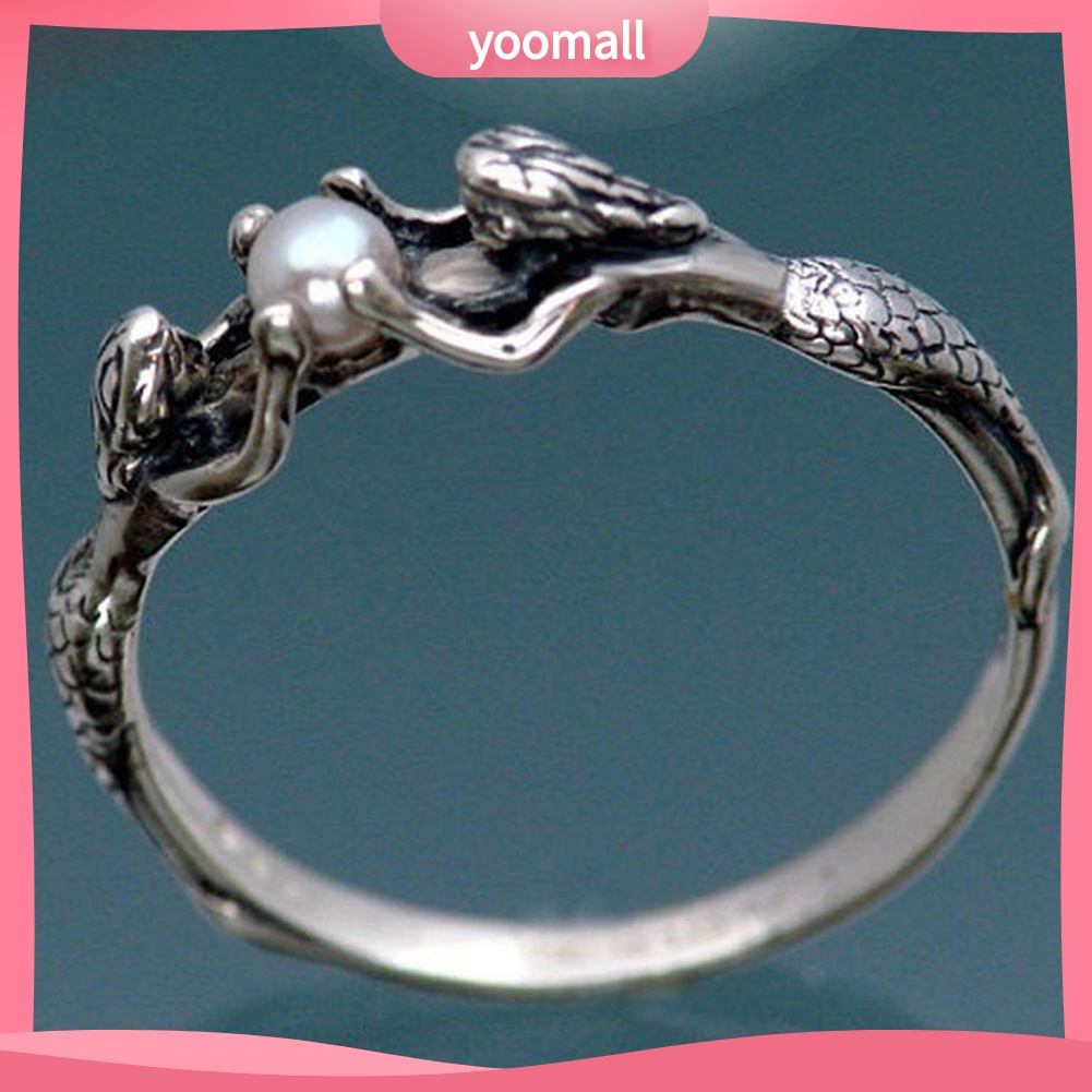 Nhẫn Đeo Tay Kim Loại Đính Đá Và Ngọc Trai Giả Thời Trang Cho Nữ