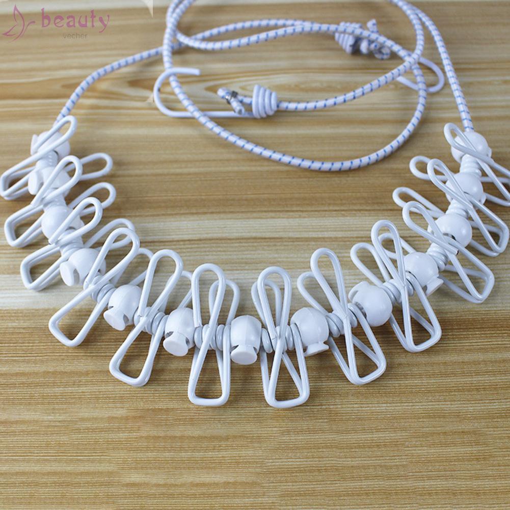 Dây Phơi Quần Áo Bằng Nhựa + nylon Co Giãn Có Thể Gấp Gọn Tiện Dụng Mang