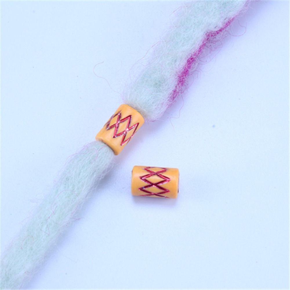 ANEMONE Bộ 30 Hạt Xỏ Lỗ To Bằng Nhựa Nhiều Màu Sắc Làm Phụ Kiện Tóc DIY Cho Nữ / Bé Gái / Trẻ Em