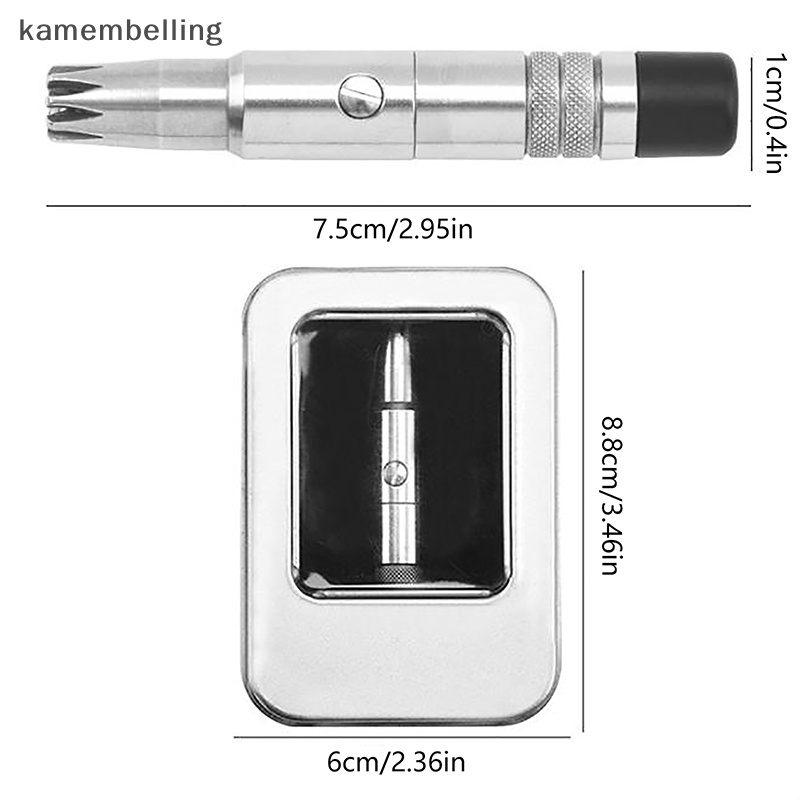 Kamembelling Dụng Cụ Tỉa Lông Mũi / Tai / Lông Mũi Bằng Thép Không Gỉ Có Thể Rửa Sạch Cho Nam