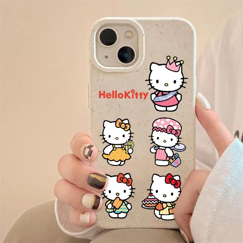 Ốp Điện Thoại Dẻo Họa Tiết Hoạt Hình Mèo Kitty Dễ Thương Chống Sốc Cho Apple Iphone11 Plus1287 14Promax 13 OZFB