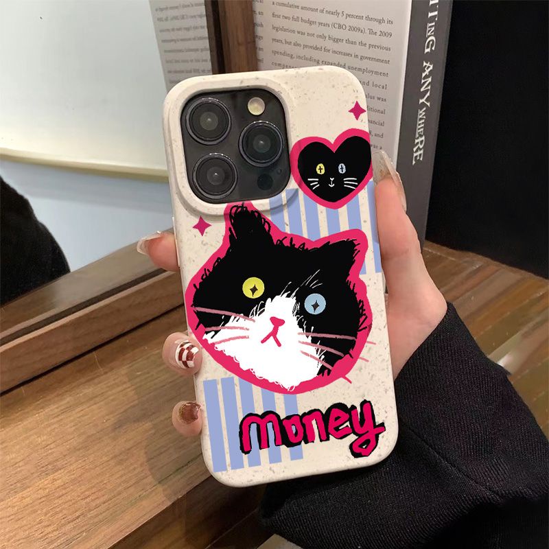 Ốp Điện Thoại Dẻo Họa Tiết Chú Mèo Dễ Thương Chống Sốc Cho Iphone12Pro 78p13 11 max 14pro