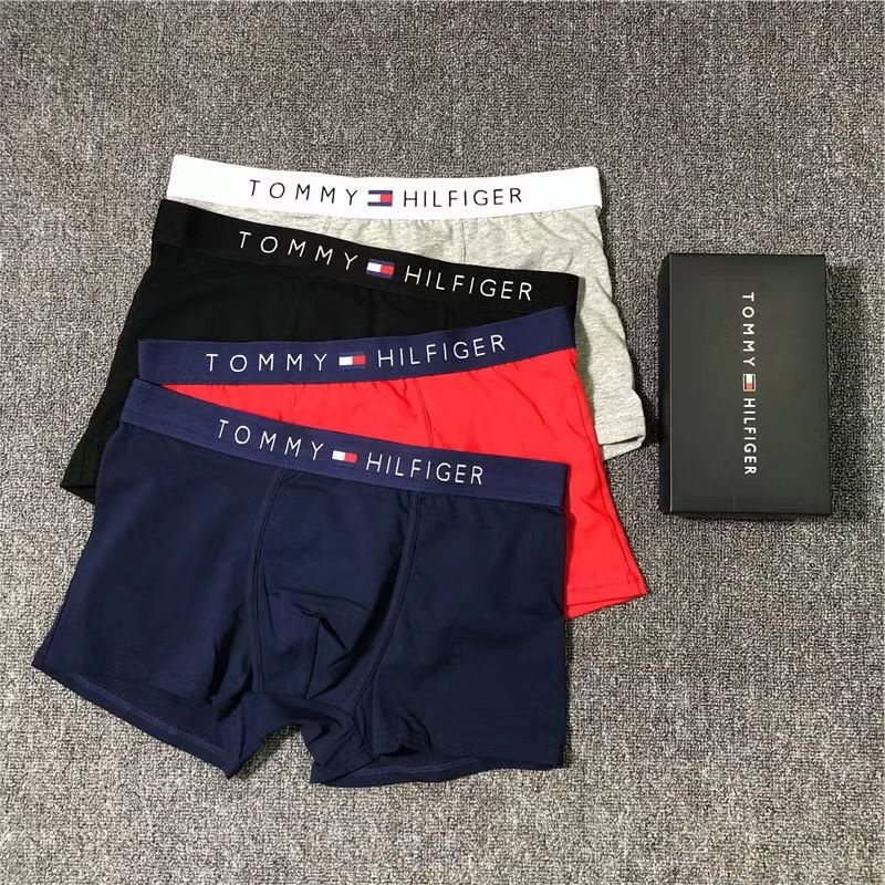 Quần Lót tommy tommy tommy tommy tommy tommy Chất Liệu Cotton Nguyên Chất Thoáng Khí Chống Vi Khuẩn Bốn Góc Màu Đỏ Cho Nam
