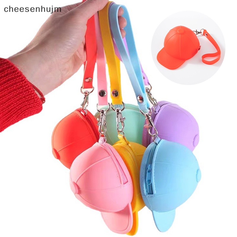 Ví Đựng Tiền Xu Mini Bằng Silicon Màu Kẹo Ngọt Kiểu Nón Cs Cho Nữ