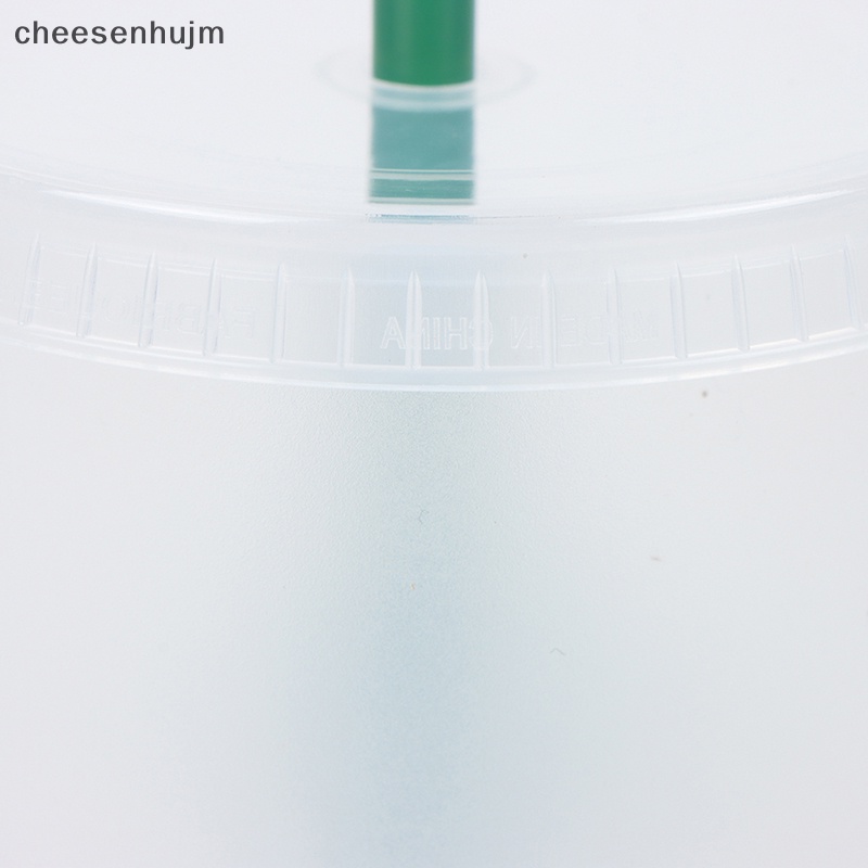 Cốc Uống Cà Phê Bằng Nhựa Có Nắp Đậy Và Ống Hút Thay Đổi Màu Sắc