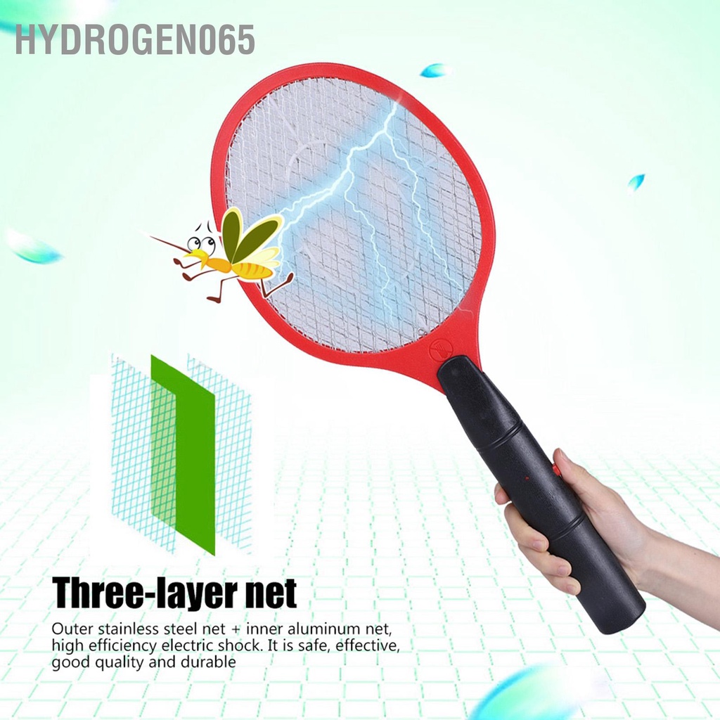 Hydrogen065 Pin không dây Điện Ruồi đập muỗi Bug Zapper Racket Kẻ giết côn trùng