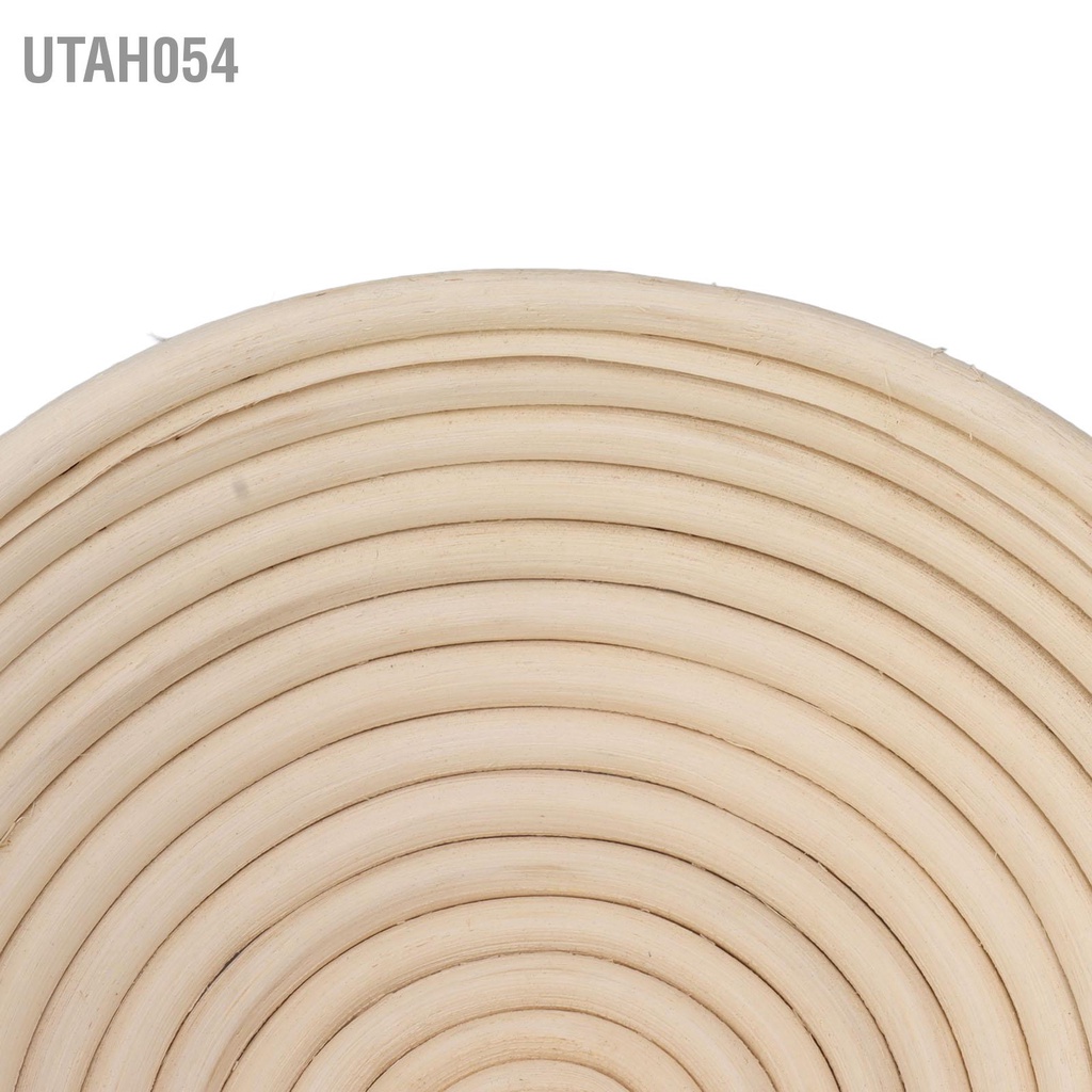 Utah054 Giỏ chống bánh mì tròn có vải lót Bộ bát mây tăng bột để làm