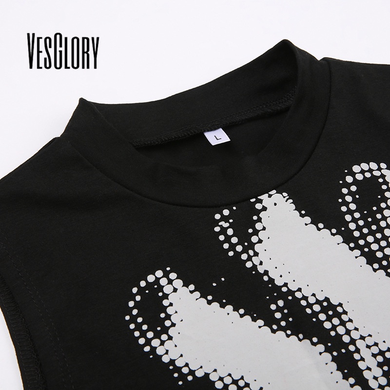 Áo Tank Top Sát Nách Cổ Cao In Họa Tiết Bàn Tay Màu Tương Phản Thời Trang 2023 Cho Nữ