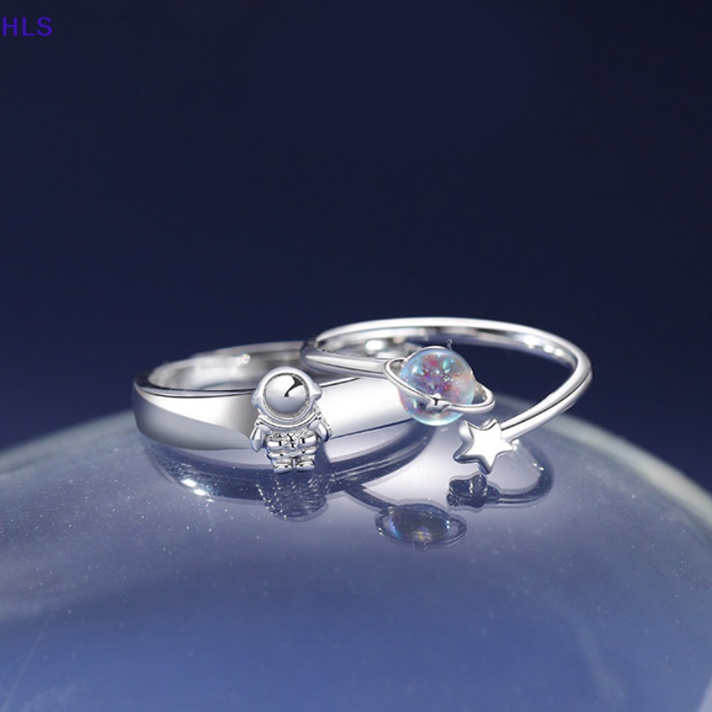 Nhẫn Hình Phi Hành Gia / Ngôi Sao / Ngôi Sao Có Thể Điều Chỉnh Kích Cỡ Thời Trang Cho Cặp Đôi