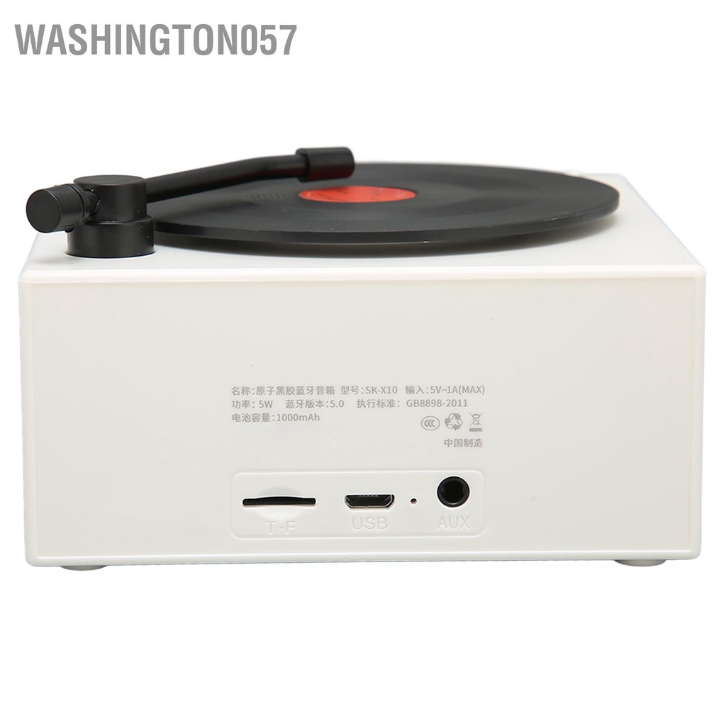 Washington057 X10 Đĩa Vinyl Người Chơi Phong Cách Loa Bluetooth Cổ Điển Với 3 Chế Độ Đầu Vào
