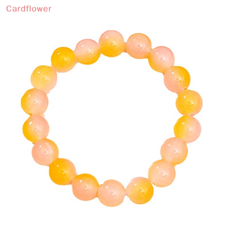 < Cardflower > Vòng Tay Chuỗi Hạt Pha Lê Màu Gradient Nhẹ Nhàng Làm Quà Tặng Cho Nữ