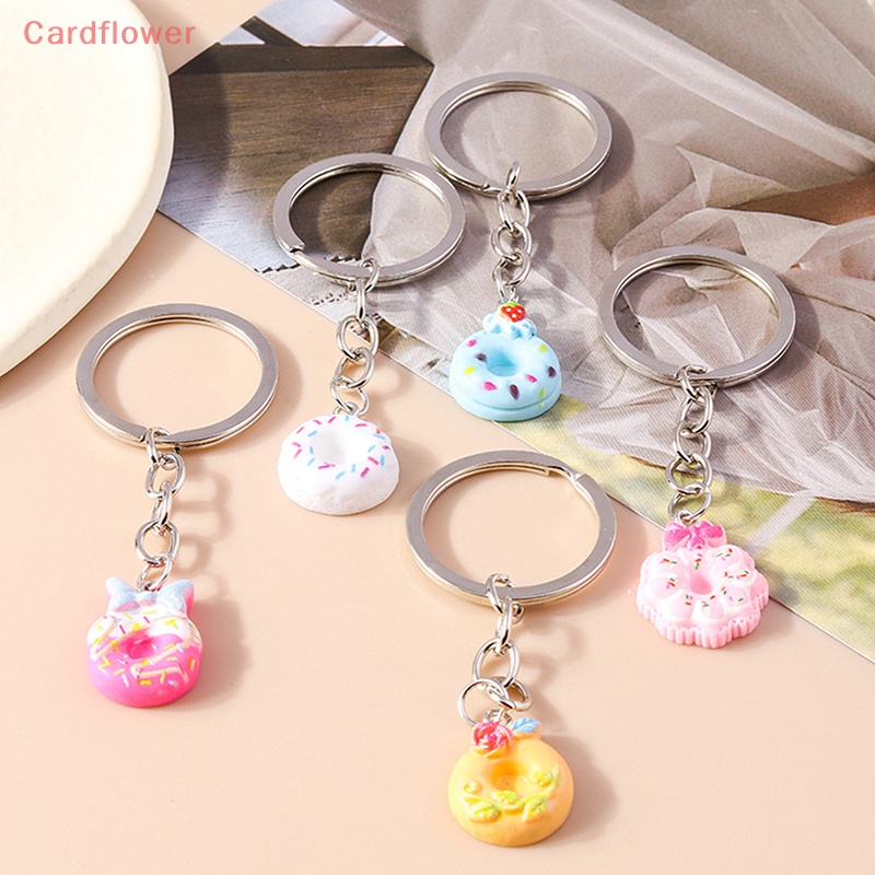 Móc Khóa Hình Bánh Donut < Cardflower > Hoạt Hình Dễ Thương