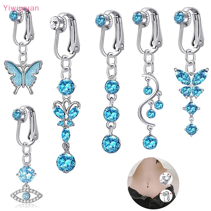 Khuyên Rốn Hình Bướm Đính Đá Zircon Thời Trang Cho Nữ