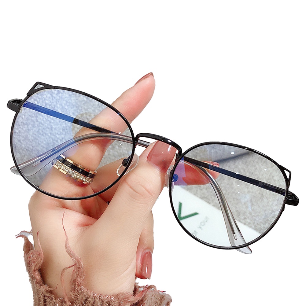 Kính Mát Gọng Kim Loại Chống Bức Xạ Hình Tai Mèo Thời Trang Cho Nữ RYVN