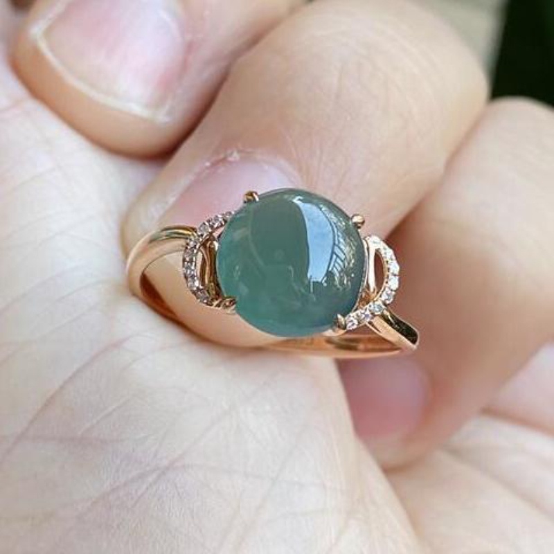 ♥ Nhẫn Hở Mạ Bạc 925 Hình Oval Đính Đá Tự Nhiên Phong Cách Dân Tộc Sang Trọng Cho Nữ