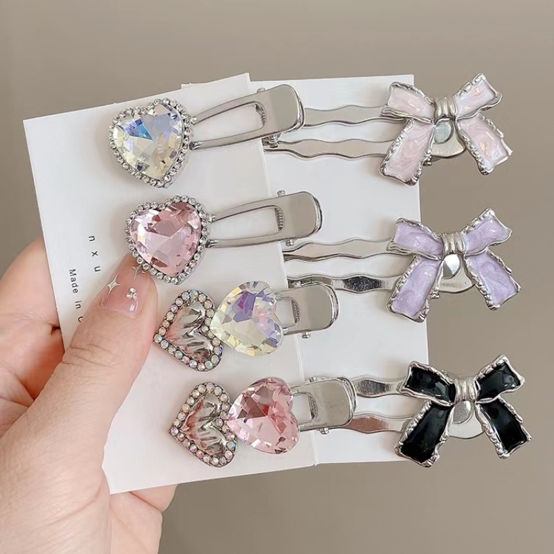Kẹp Tóc Kim Loại Hình Nơ Dễ Thương Thời Trang Phong Cách Hàn Quốc Cho Nữ