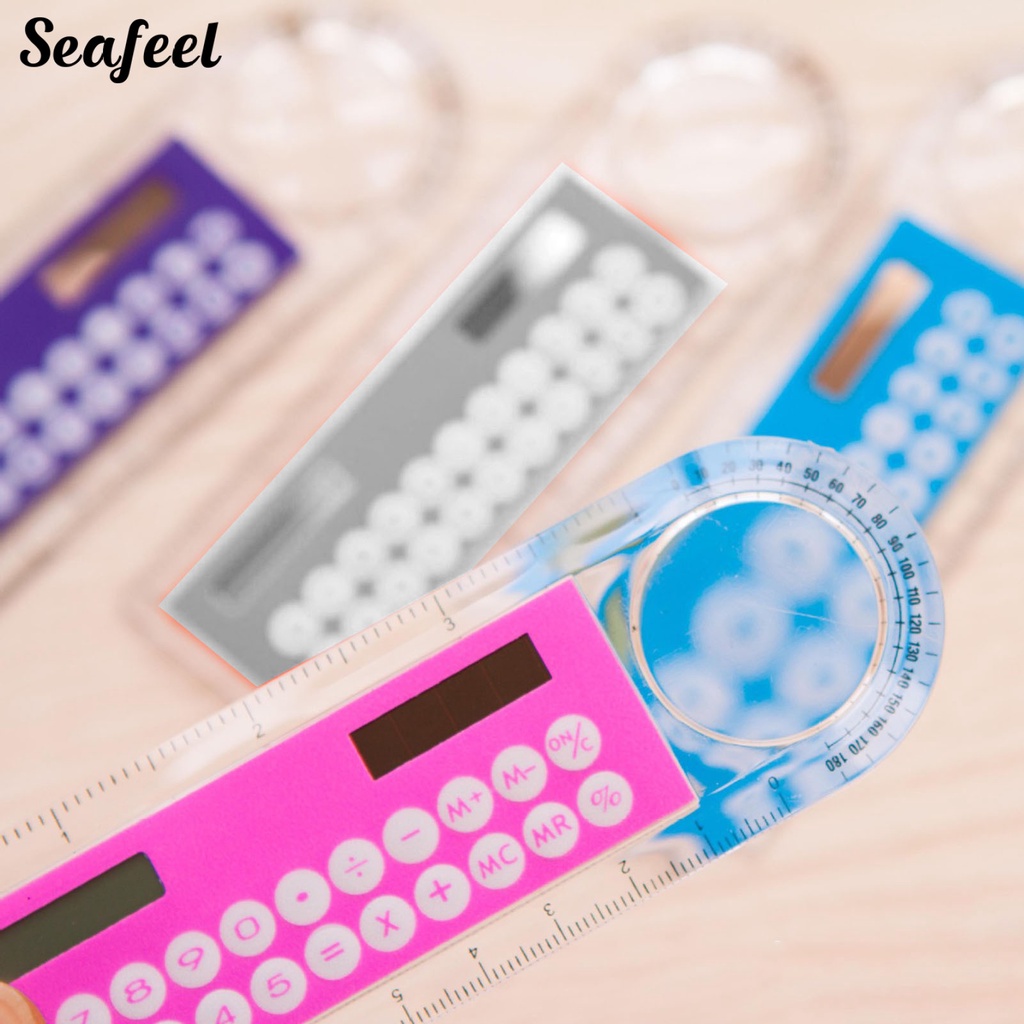 Thước Kẻ Mini Trong Suốt Sử Dụng Năng Lượng Mặt Trời Tiện Dụng Cho Học Sinh