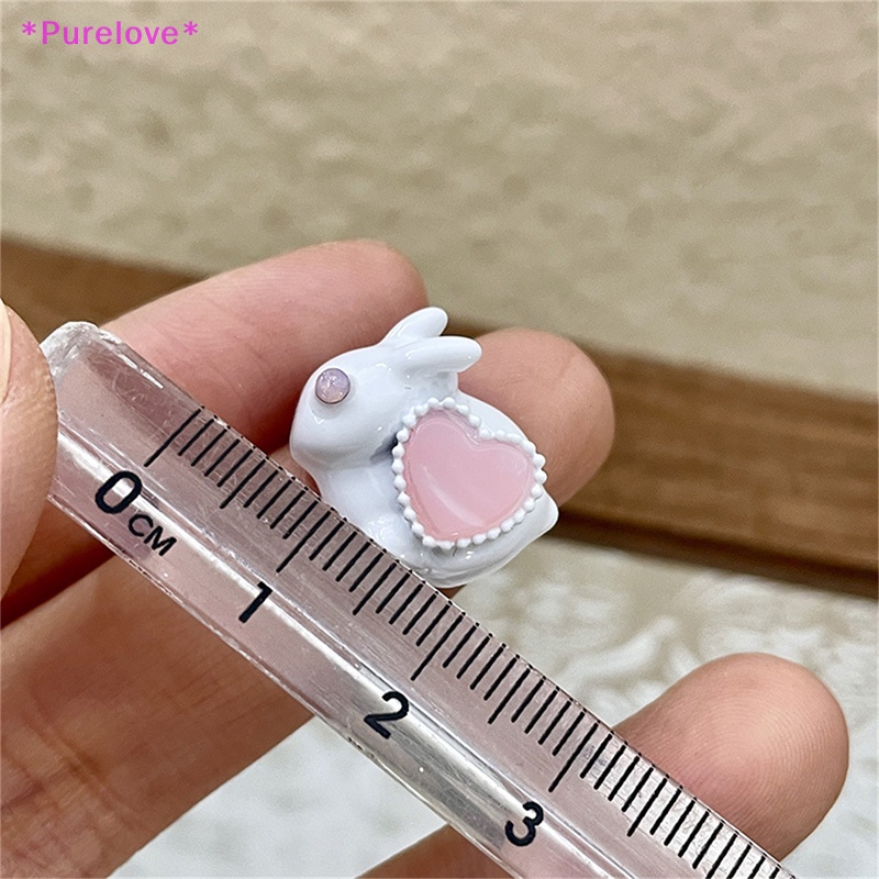 Khuyên Tai Hình Thỏ Hoạt Hình Trái Tim Pha Lê Ngọt Ngào Cho Nữ Mới