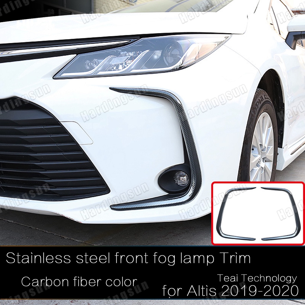 1 Cặp Vỏ Bảo Vệ Đèn Sương Mù Bằng Thép Không Gỉ Cho Toyota Corolla Altis 2019 2020 2021 2022 G12 E210