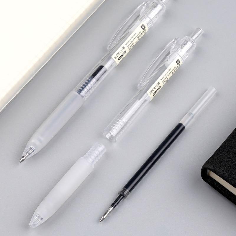 Bút gel bấm HOMU No.H1088 Smooth writing mực xanh, đỏ, đen