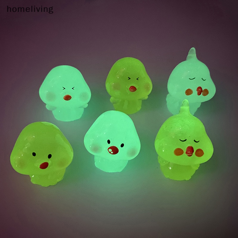 Bộ 5 Chú Gà Con Màu Dạ Quang Bằng Nhựa Resin Phong Cách Ngẫu Nhiên DIY