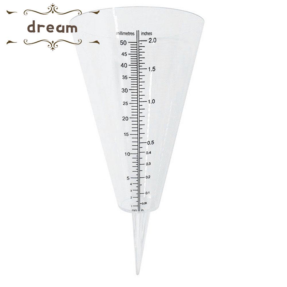 【DREAMLIFE】Rain Gauge Ground Precipitation Measurement Measuring Plastic Transparent