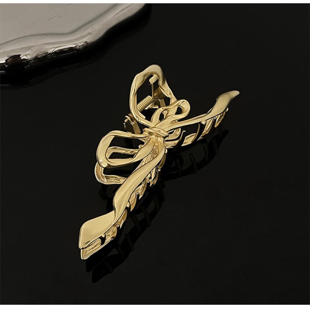 Kẹp Tóc Nơ Ruy Băng Sang Trọng Tạo Kiểu Tóc Cá Tính Bằng Hợp Kim Cho Nữ