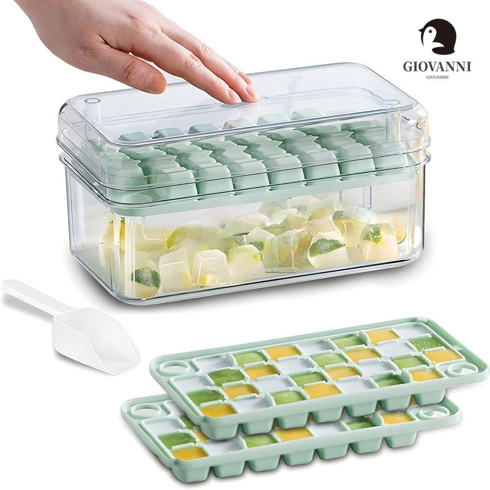 Khuôn Làm Kem Que Có Thể Tái Sử Dụng Kèm Nắp Và Thùng Đựng Dễ Dàng Tháo Gỡ