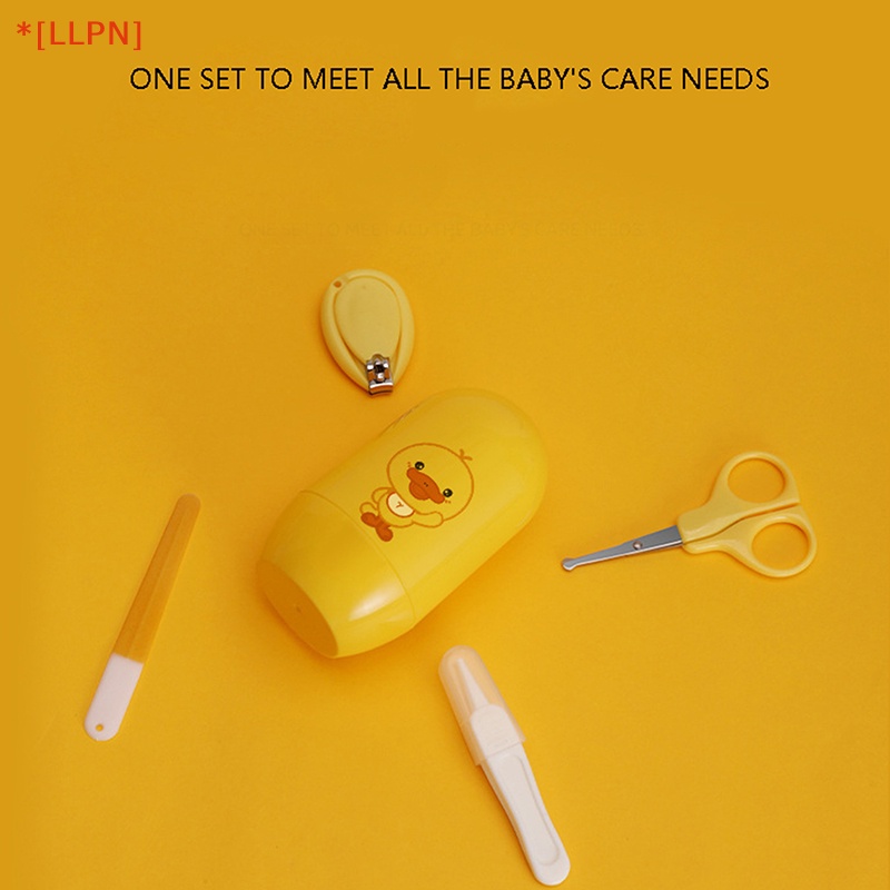 Bộ 4 Dụng Cụ Chăm Sóc Móng Tay Em Bé Bằng PP Không BPA Họa Tiết Hoạt Hình Dễ Thương