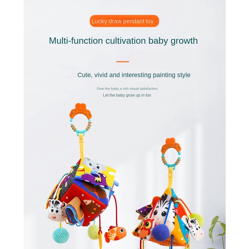 Đồ chơi trẻ sơ sinh mainan dây rút chouchoule xe treo 0-1 tuổi bé xếp hình rattle mặt dây chuyền bé xe đẩy-treo cũi đồ chơi treo