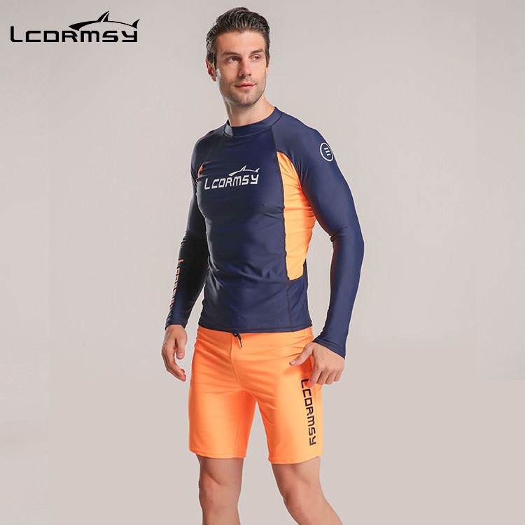Men's dive suit quick-dry tight-fit lướt wetsuit, thời trang tách với lặn với ống thở và tính năng chống nắng
