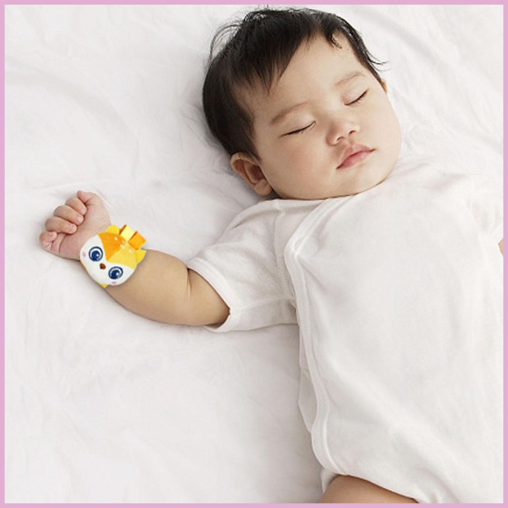 Set 2 Đồ Chơi Lục Lạc Mềm Mại Hình Động Vật Có Chuông Vui Nhộn Cho Bé Mọc Răng