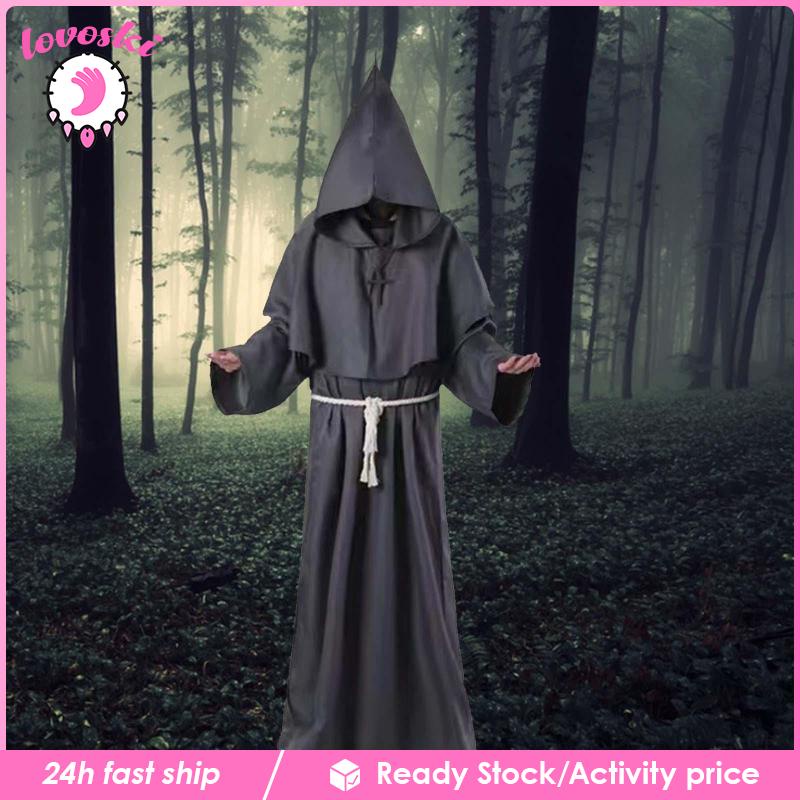 Áo Choàng Hóa Trang Phù Thủy Phong Cách Gothic Thời Trung Cổ Cho Nam Và Nữ